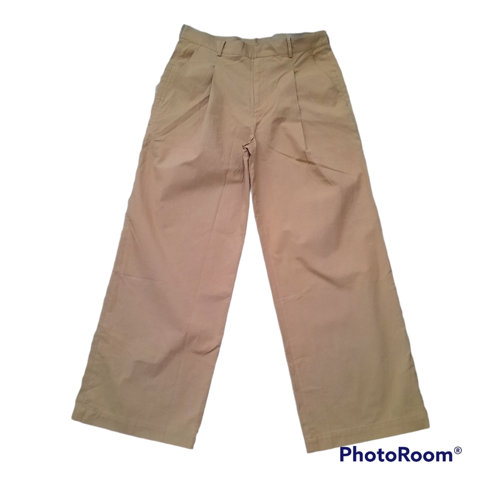 ***SOLD***Nap Highrise Wide Leg Pleated Cotton Trouser Pants NWT